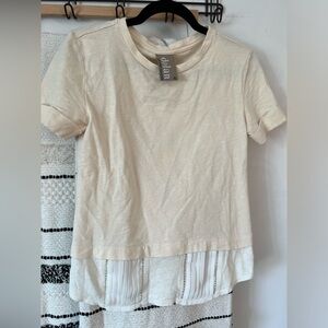 Anthropologie Dolan Layered Short-sleeve Top, Size Small